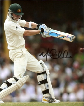 MICHAEL CLARKE ORIGINAL HAND SIGNED Photo COA Cricket Australia